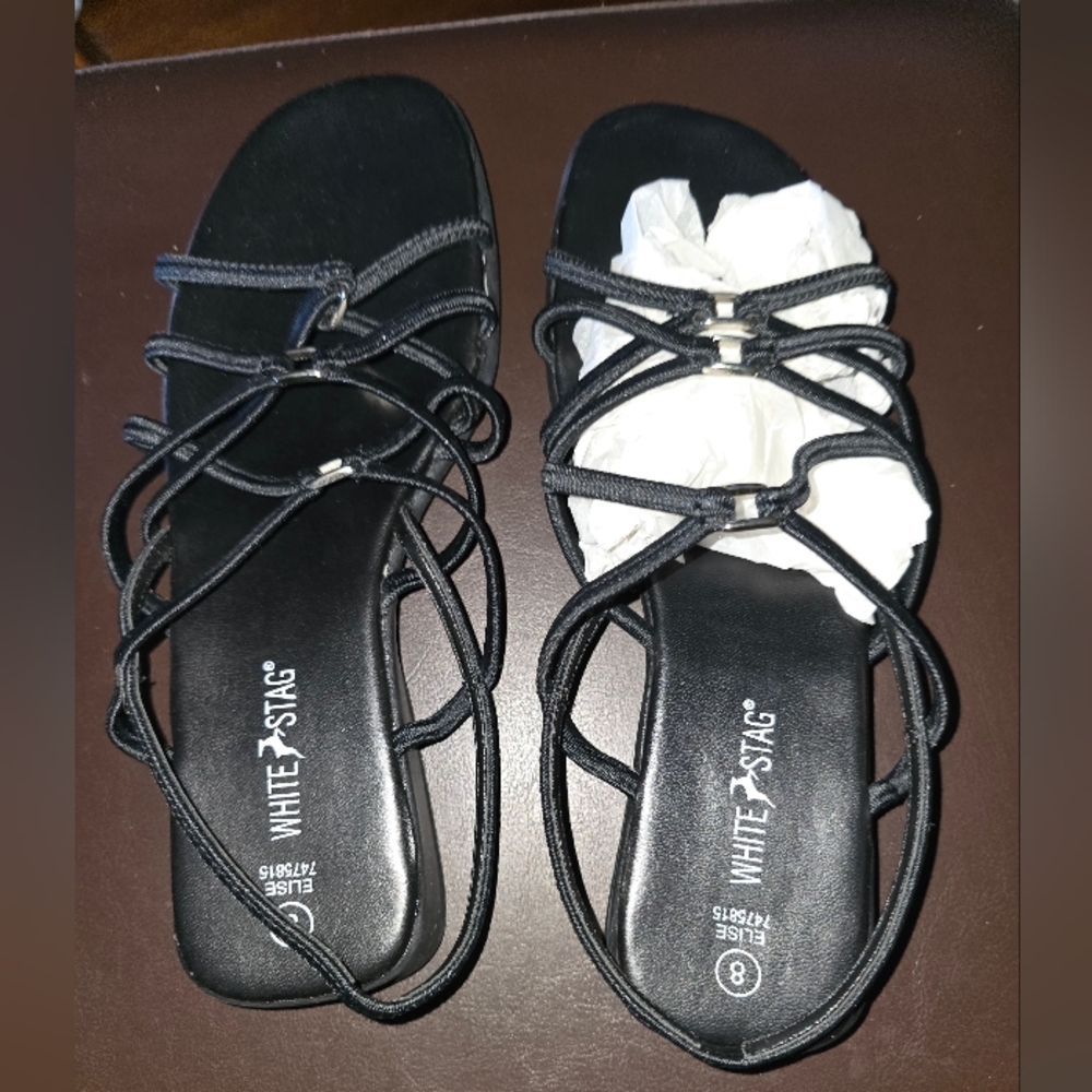 White Stag Elegant Black Sandals